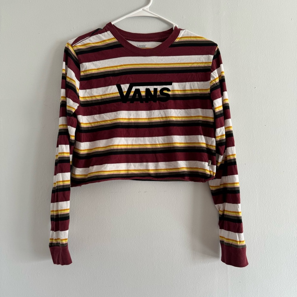 ❣️5 FOR $15!❣️ Vans | Womens Long sleeve cropped Top Vans logo